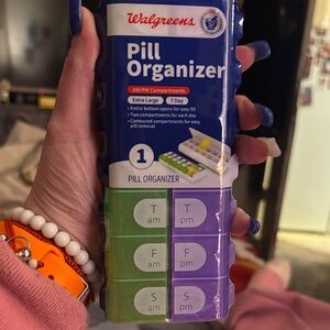 Multi-Color Pill Organizer AM/ PM daily